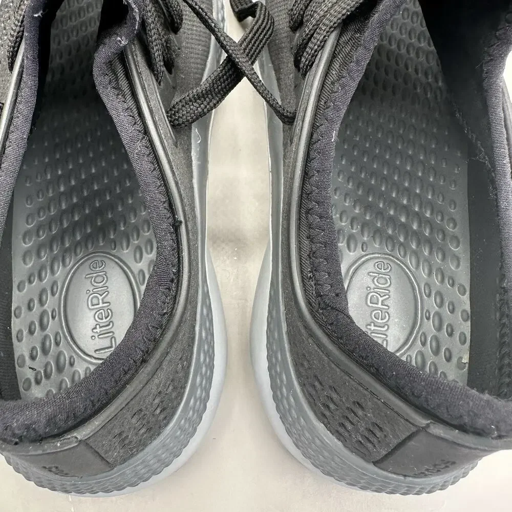 Women's Crocs LiteRide 360 Pacer Sneakers Shoes Black Size 5 US **EXCELLENT** - Picture 7 of 9